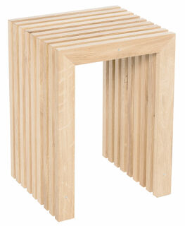 Hocker / Beistelltisch "HT1", Version in Holz naturfarben