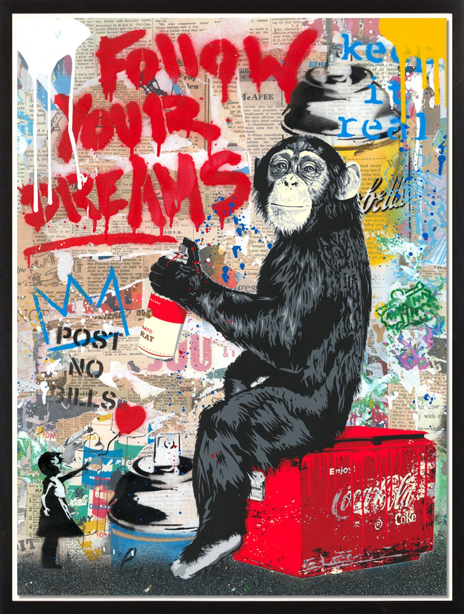 Image "Vie quotidienne" (2023) (Pièce unique) von Mr. Brainwash