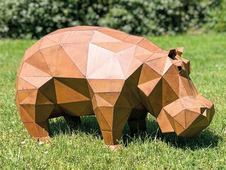 Trädgårdsskulptur "Hippopotamus"