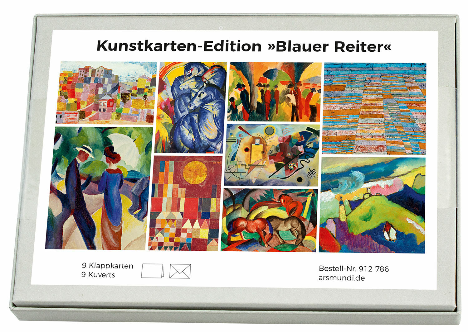 Konstkort i upplagan "Blauer Reiter", uppsättning om 9