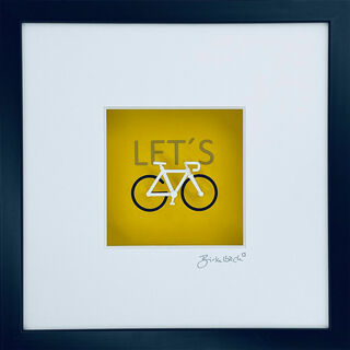 3D Picture "Let's Go Cycling" (2020), framed