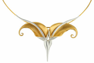 "Arum Necklace", silver partially gold-plated version