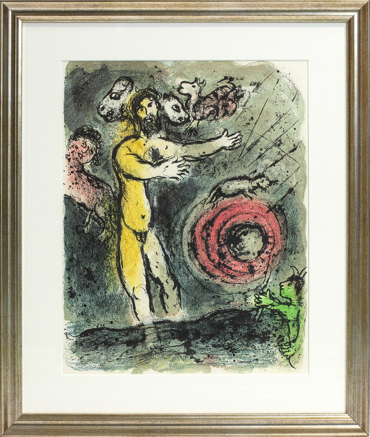 Bild "Odysséen - Proteus" (1989), inramad von Marc Chagall