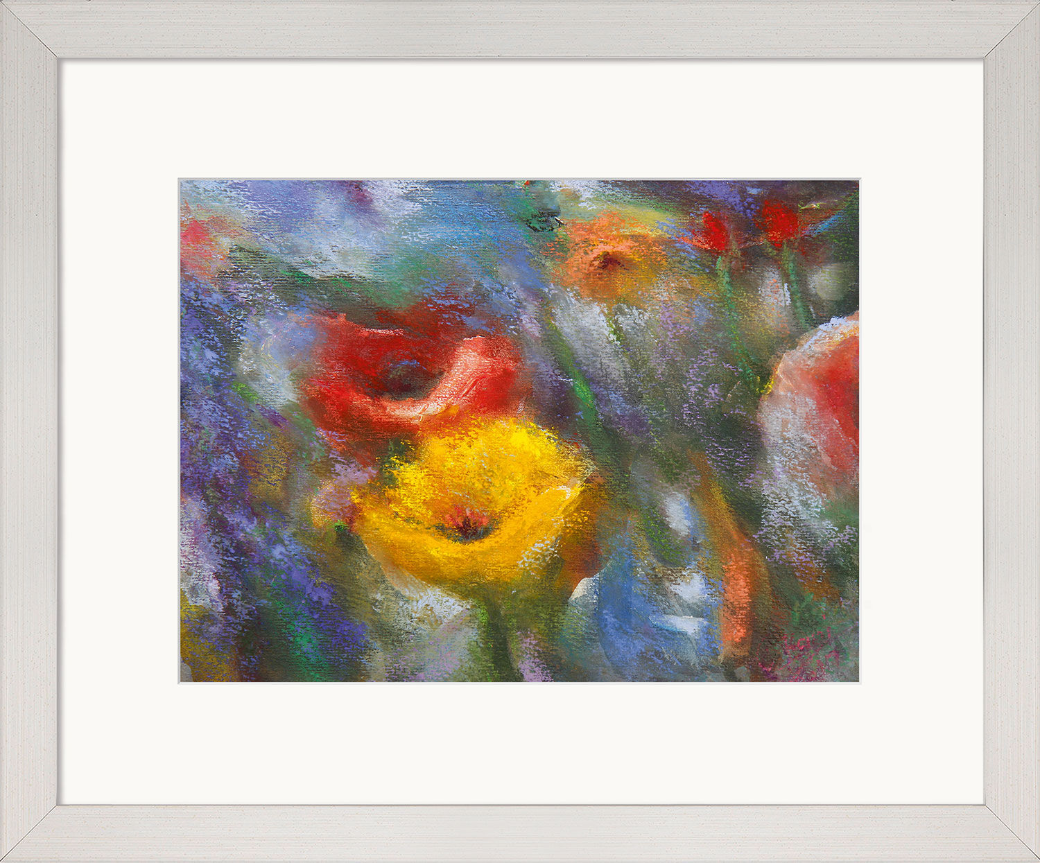 Tableau "Poppies in May" (Original / Pièce unique), encadré von Kani Alavi