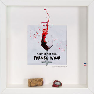 3D-bild "French Wine" (2024), inramad