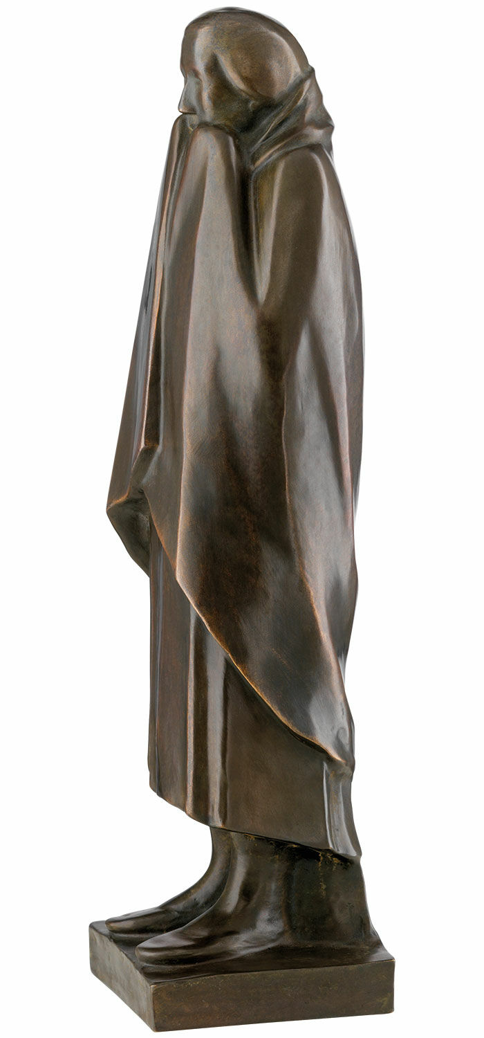 Skulptur "Frysande flicka" (1916), reduktion i brons von Ernst Barlach