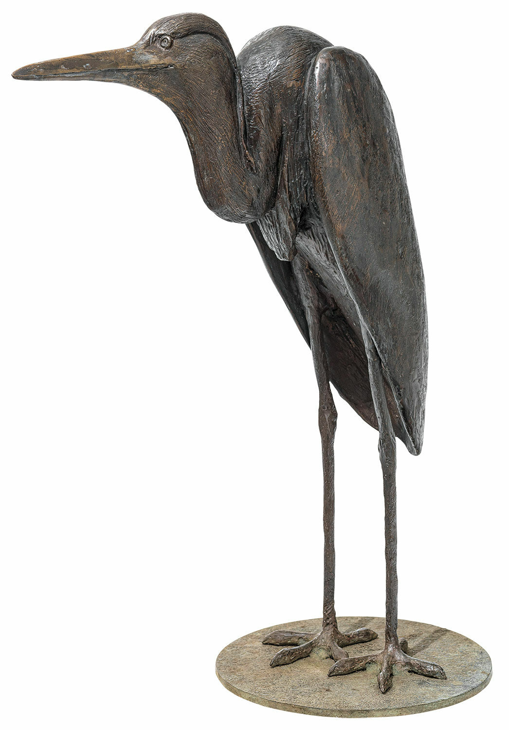 Trädgårdsskulptur "Heron", brons von Kurt Arentz