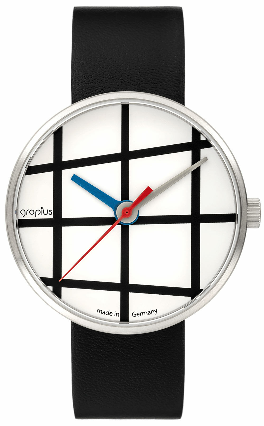 Armbandsur "Fönster vitt" Bauhaus-stil