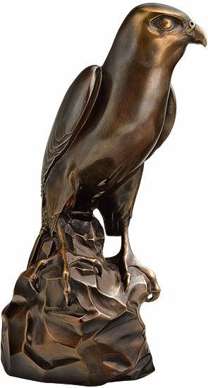 Skulptur "Falcon", bronsversion von Thomas Schöne