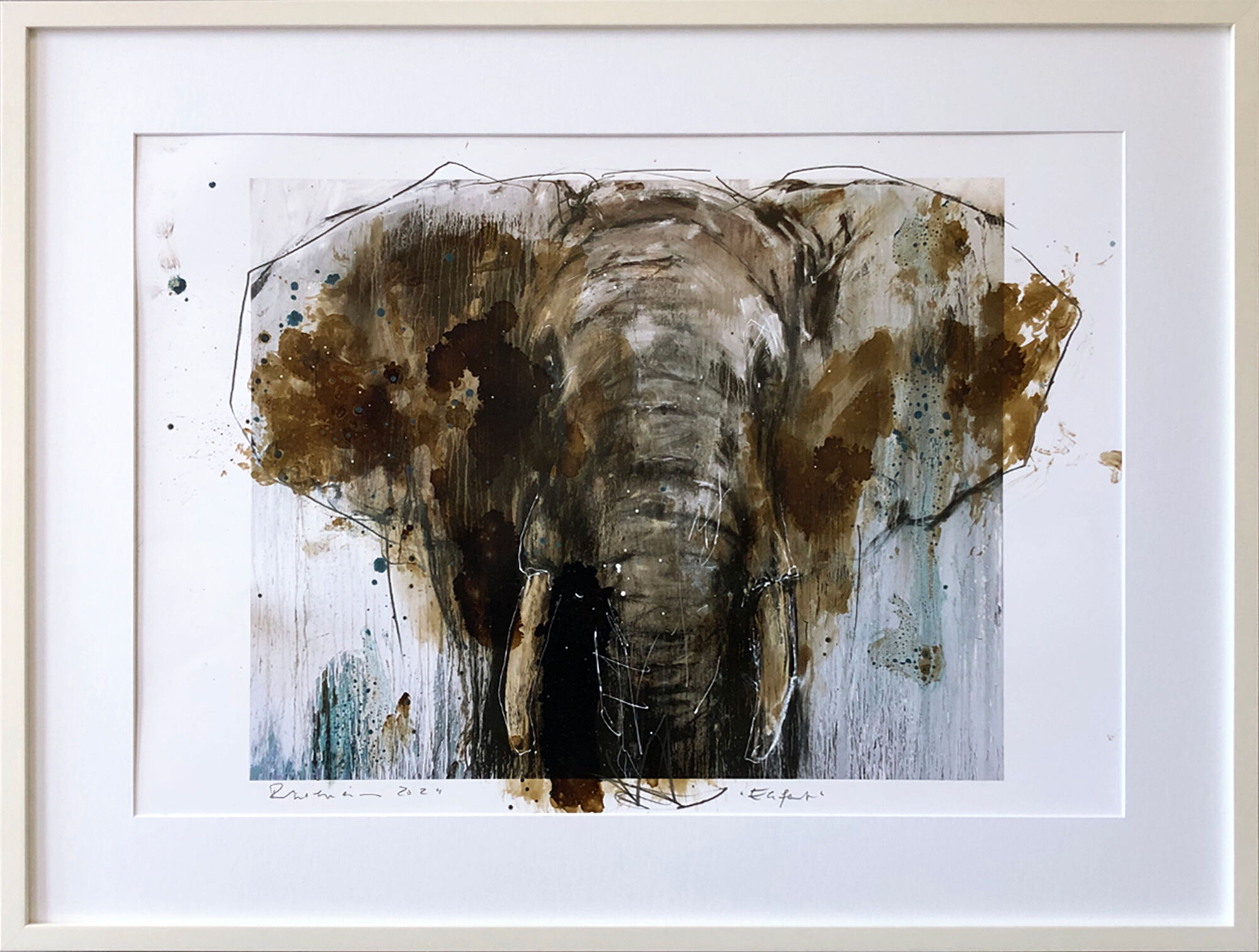 Bild "Elefant_1.29" (2024) (Unikat) von Ralf Koenemann