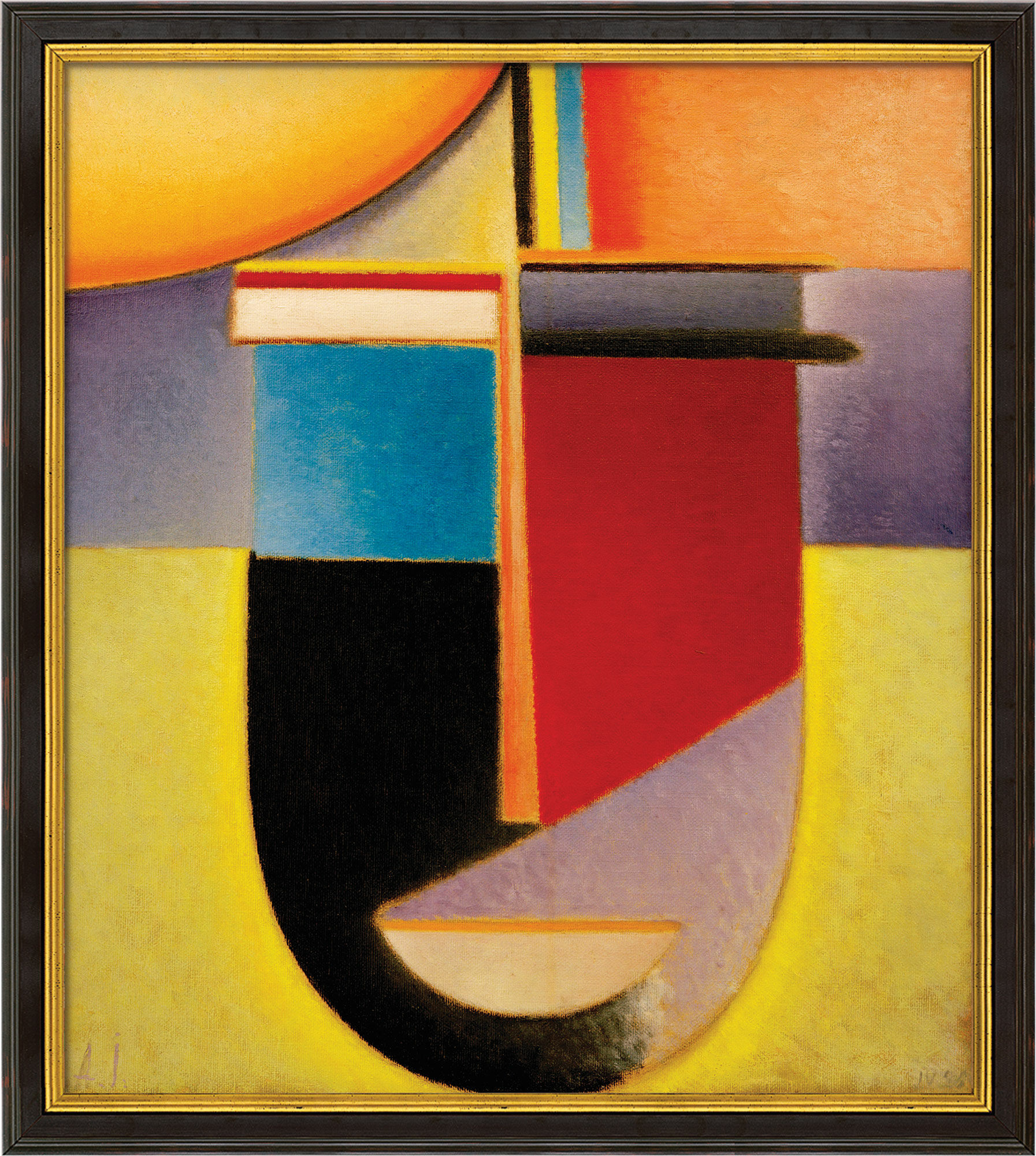 Bild "Abstrakt huvud sol-färg-liv" (1926), inramad von Alexej von Jawlensky