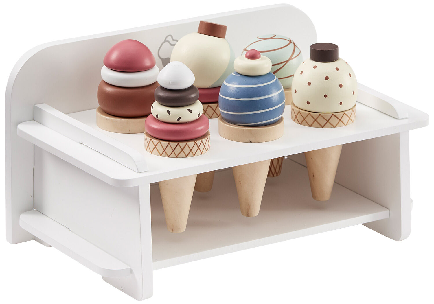 Legetøjssæt i træ med 7 dele "Ice Cream Cones" (til børn fra 3 år og opefter) von Kid's Concept