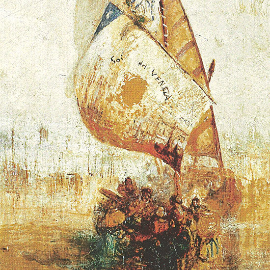 Målning "Solen i Venedig" (1843), på spännram von William Turner