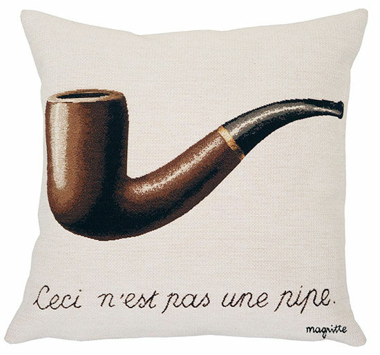 Kuddfodral "Ceci n'est pas une pipe" von René Magritte