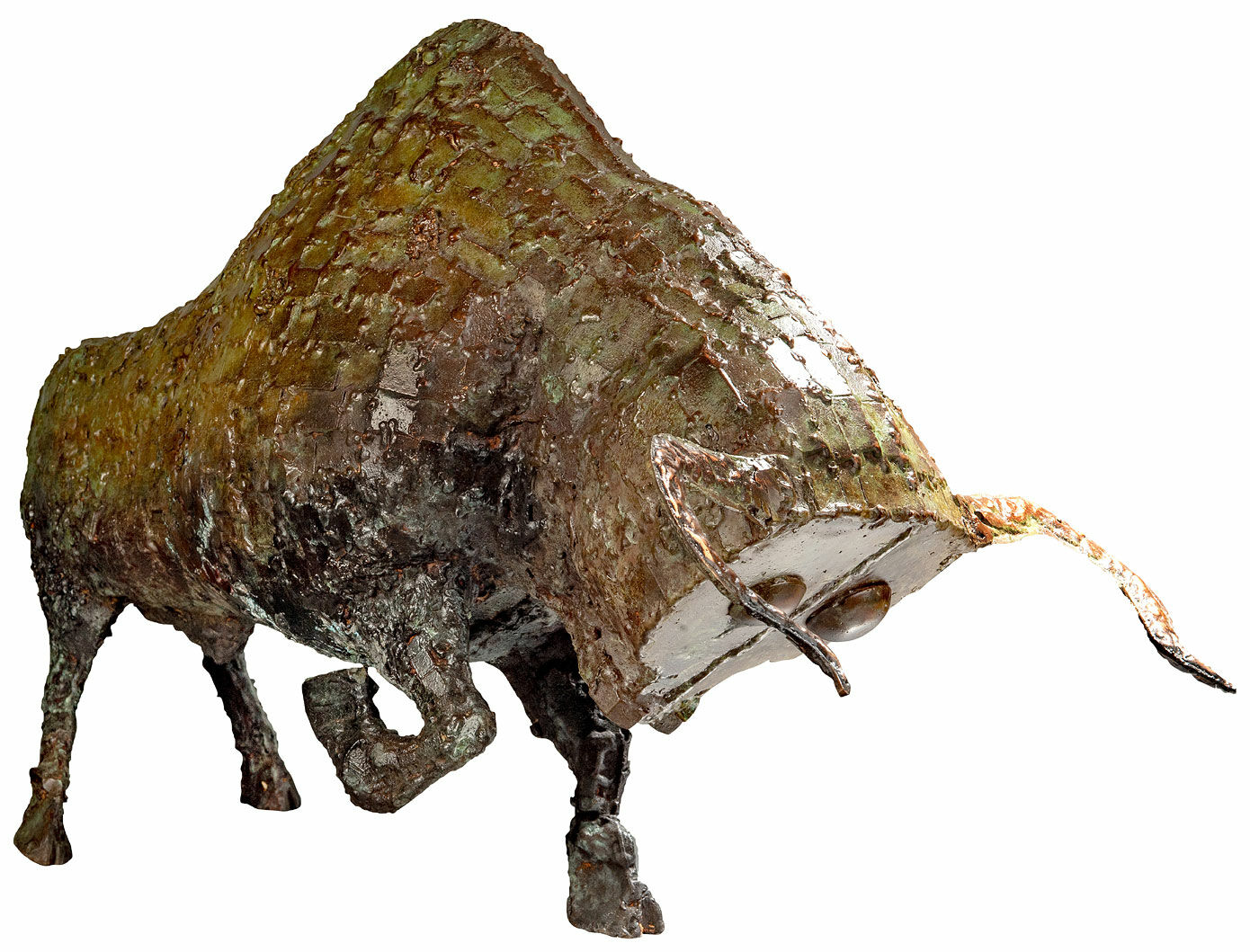 Skulptur "Bull" (2021), version brons brun patinerad von Hüseyin Arda