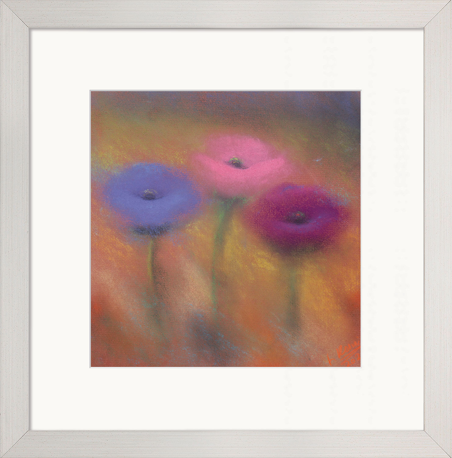 Picture "Delicate Poppy Seeds" (Original / Unique piece), framed by Kani Alavi