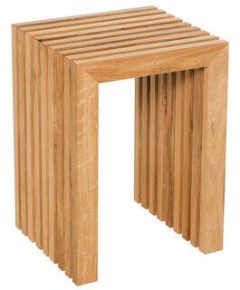 Hocker / Beistelltisch "HT1", Version in Holz hell geölt