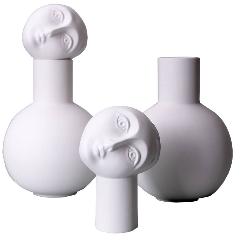 Vase en porcelaine "Luna" 2 pièces von Trevoly