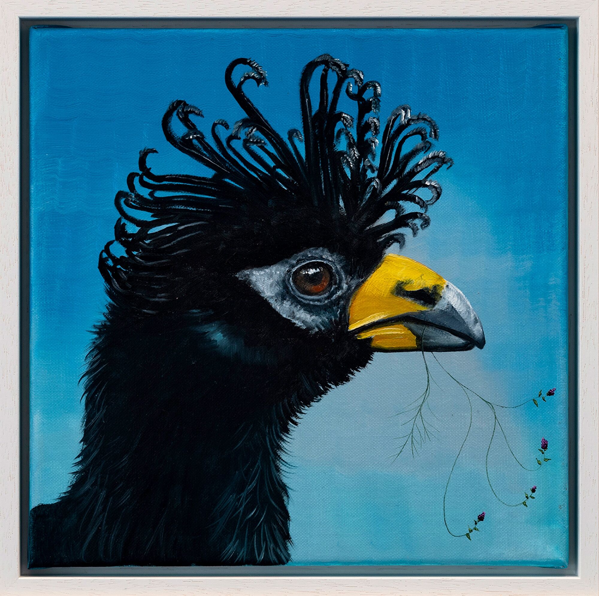 Bild "Serie Tierporträt | Black Curassow" (2024) (Unikat) von Lezzueck Coosemans