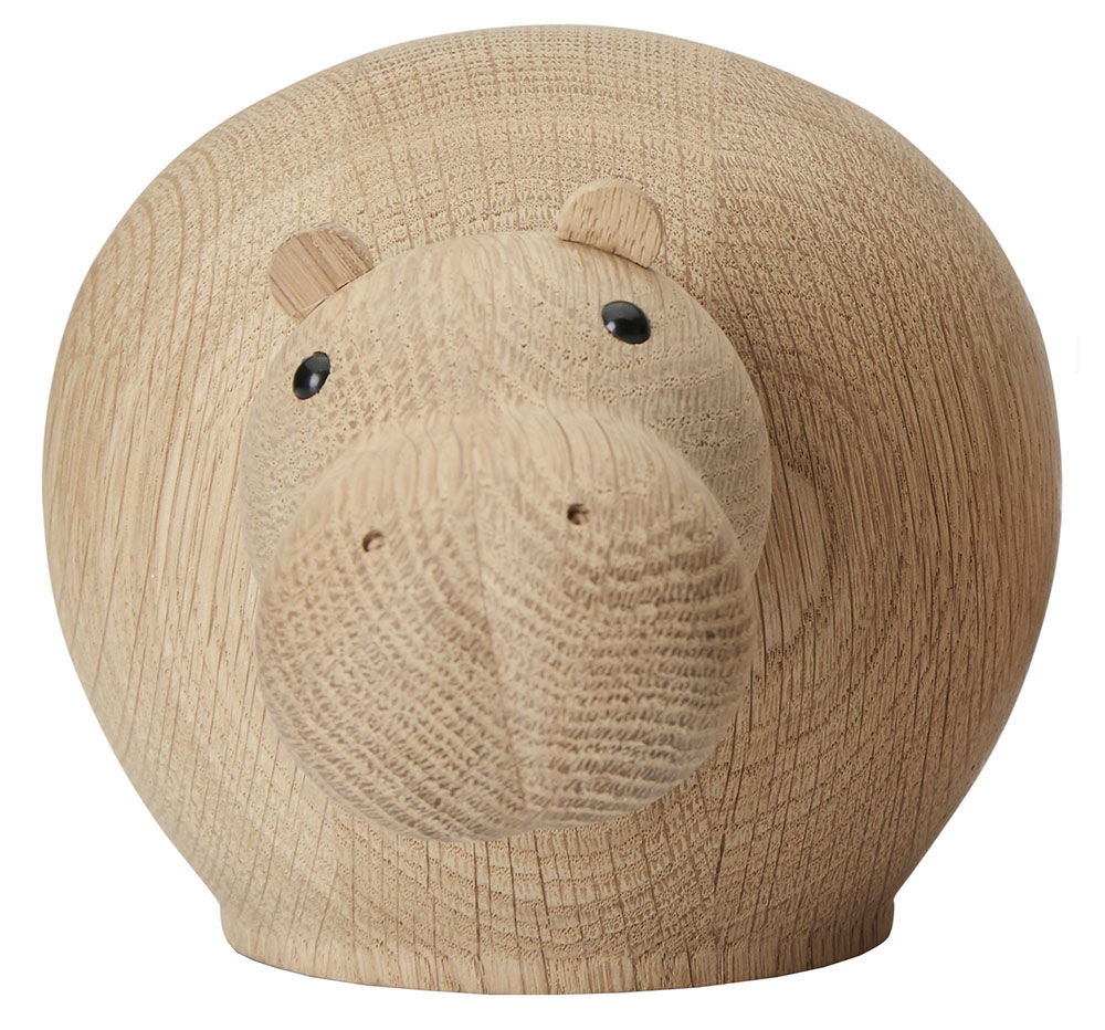 Wooden figure "Hibo Hippotamus Medium" - Design Steffen Juul by Woud