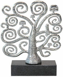 Skulptur "Livets träd", silverfärgad version von Gustav Klimt