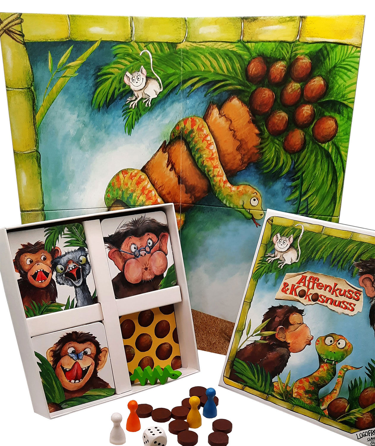 Card/board game "Affenkuss & Kokosnuss" (for children aged 4 years and up) by Logofrosch