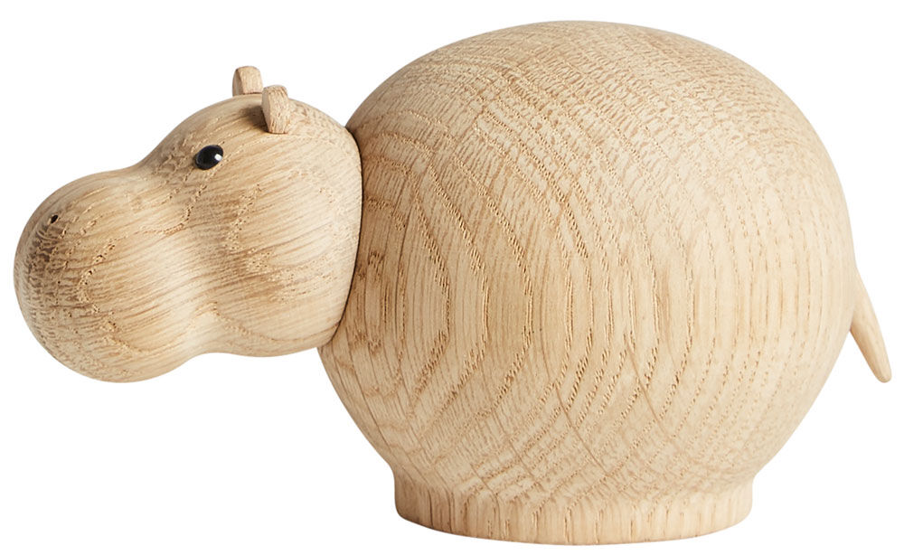 Wooden figure "Hibo Hippotamus Medium" - Design Steffen Juul by Woud