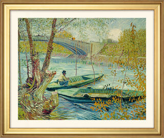Bild "Fiske på våren" (1887), inramad von Vincent van Gogh