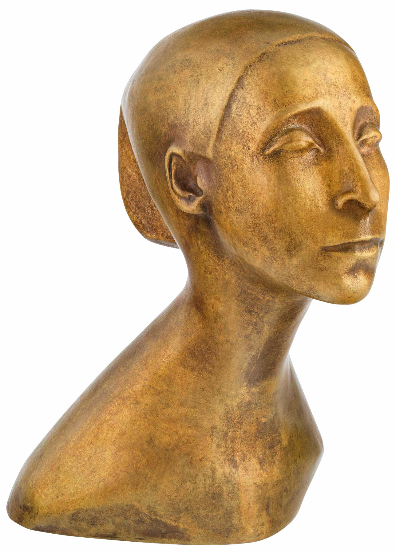 Byst "Porträtt av dansaren Sent M'Ahesa" (1917), reduktion i brons von Bernhard Hoetger