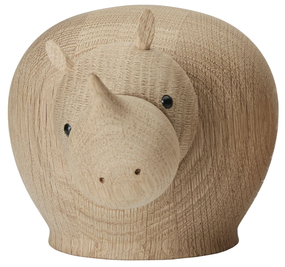 Wooden figure "Rina Rhinoceros Medium" - Design Steffen Juul by Woud