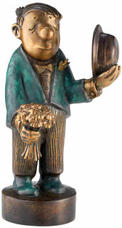 Sculptuur "De Ridder van de Bloemen - Verjaardagseditie", brons