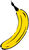 Väggobjekt "Utskuren banan"