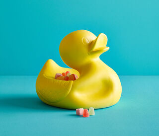 Ceramic bowl "Mr. Ugly Duckling" (without content), yellow version by Jasmin Djerzic