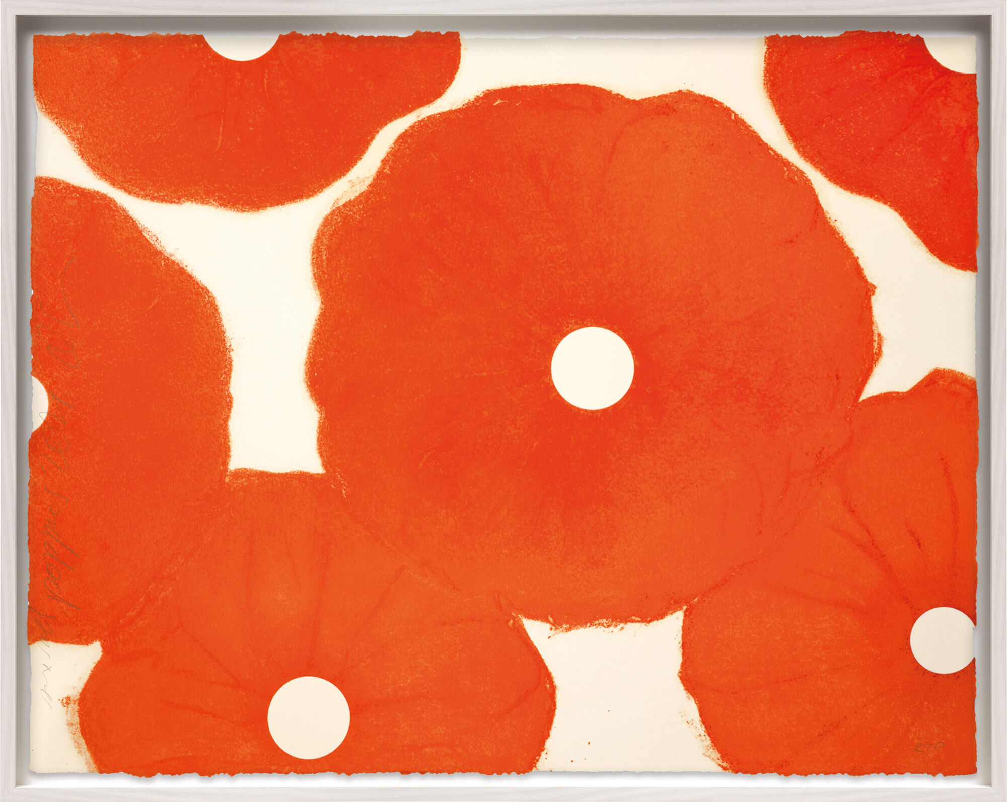 Picture "Six Red Poppies" (2023) by Donald Sultan