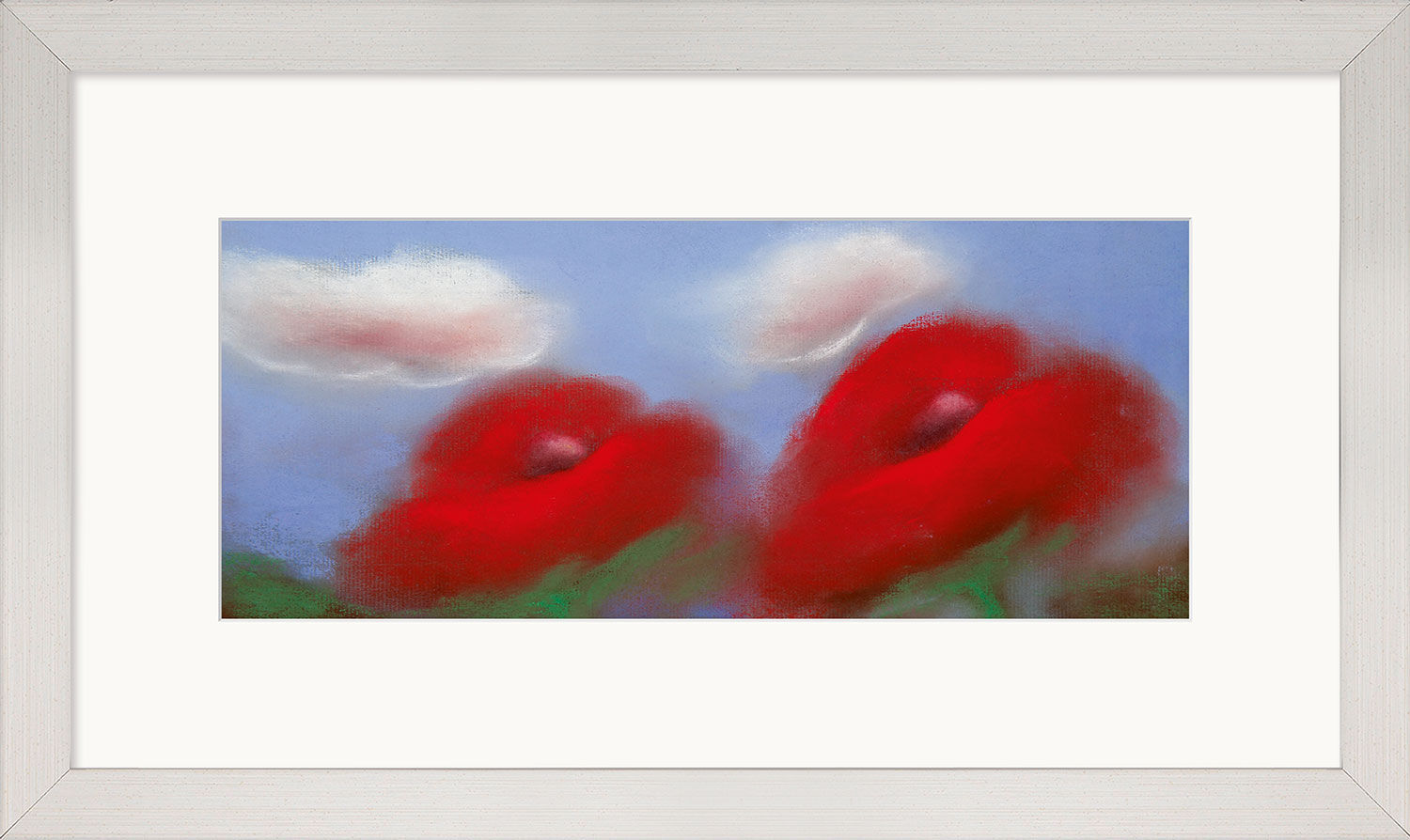 Bild "Red Poppies" (Original / Unikt verk), inramad von Kani Alavi