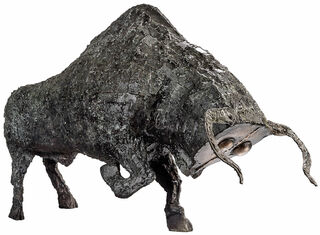 Skulptur "Bull" (2021), version brons grå patinerad von Hüseyin Arda