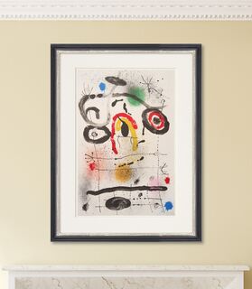 Tableau "Personnage audessus I'horizon" (1965) von Joan Miró