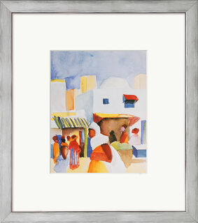 Bild "Markt in Tunis I" (1914), gerahmt