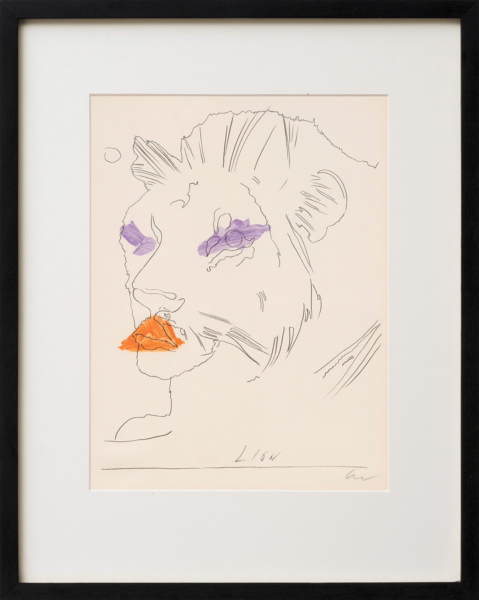 Picture "The Lion" (1975) by Andy Warhol