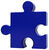 Keramische vaas / decoratief object "Puzzle Blue"