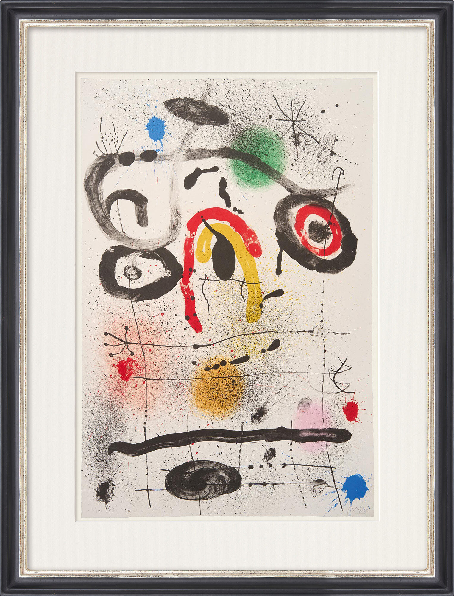 Tableau "Personnage audessus I'horizon" (1965) von Joan Miró