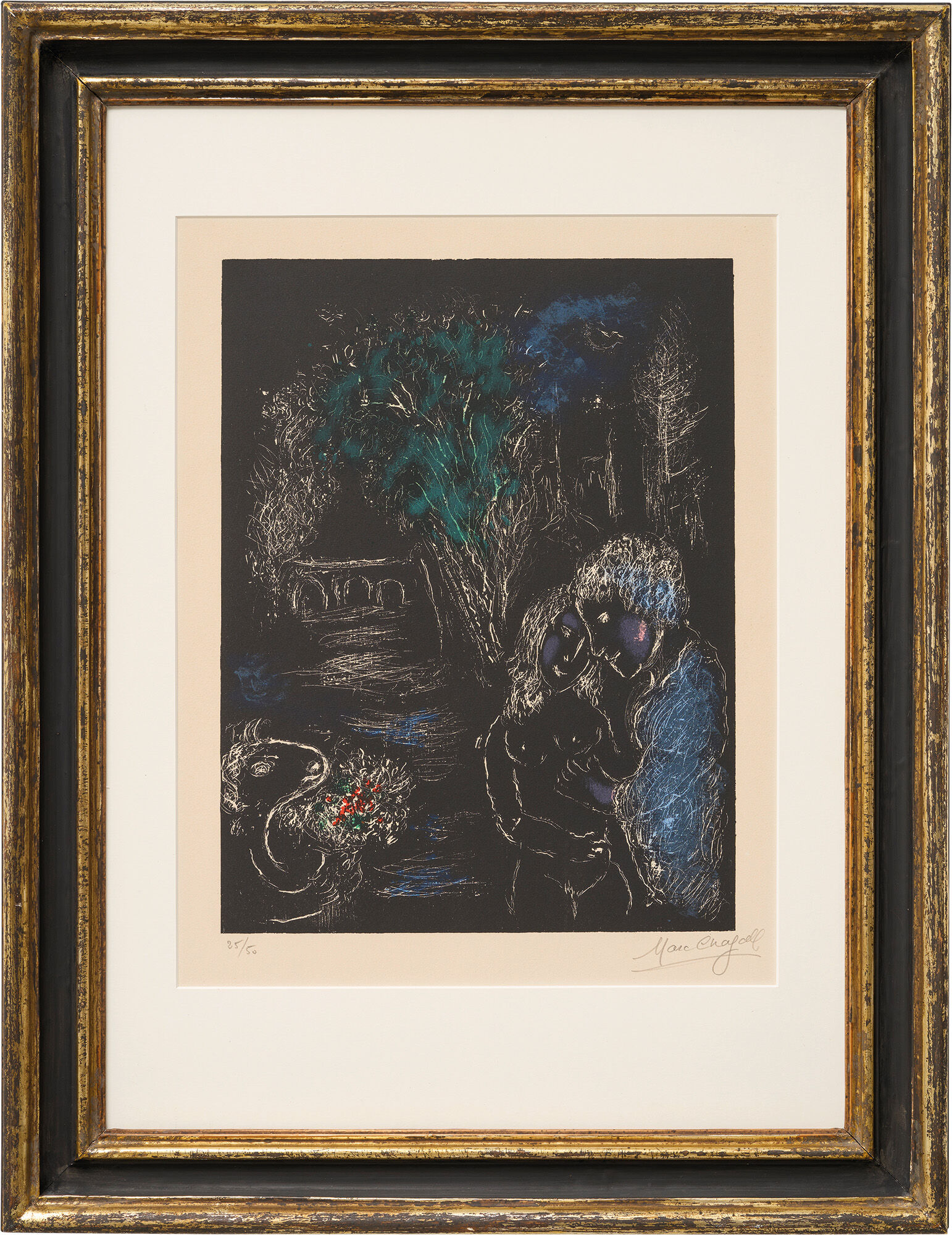 Tableau "L'arbre vert aux amoureux" (1980) von Marc Chagall