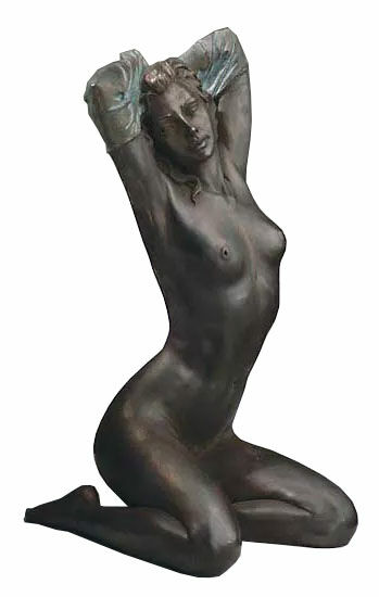 Sculpture "Nudo - Nude" (1993), bronzed version in artificial marble by Vittorio Luigi Tessaro