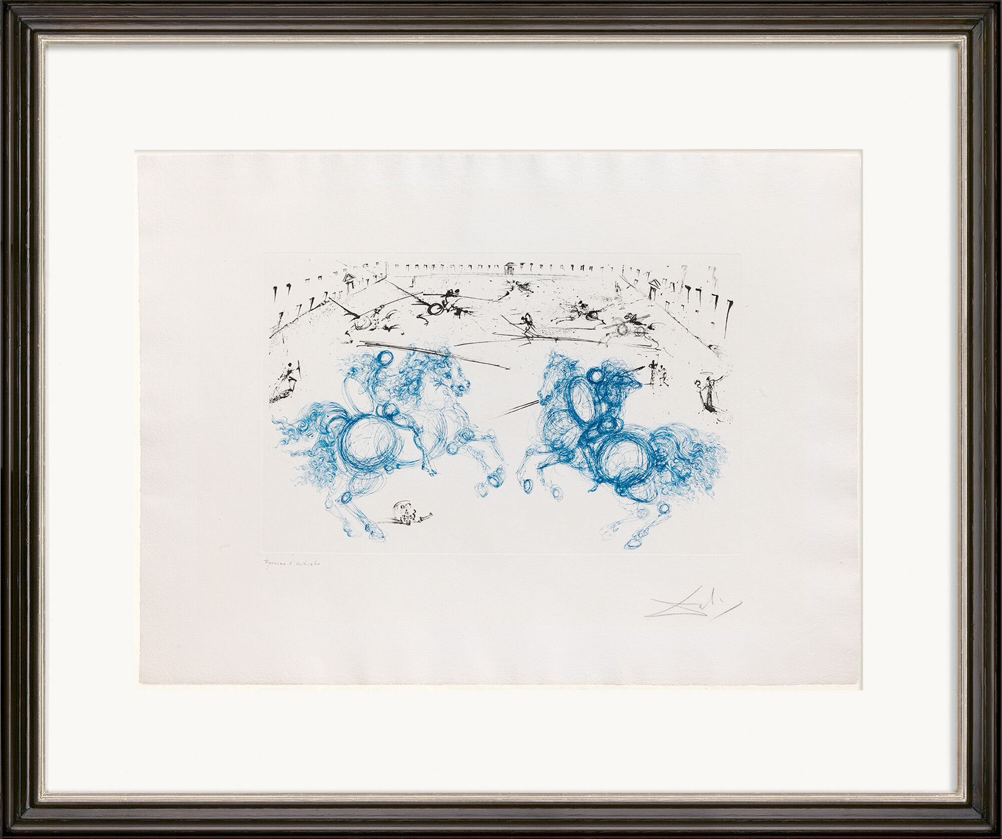 Tableau "Combat de cavaliers" (1971) von Salvador Dalí