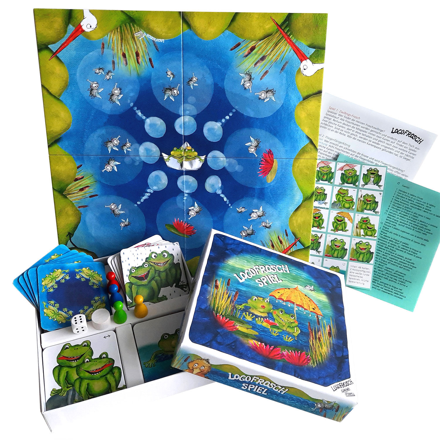 Card/board game "Logofrosch Game" (for children aged 4 years and up) by Logofrosch