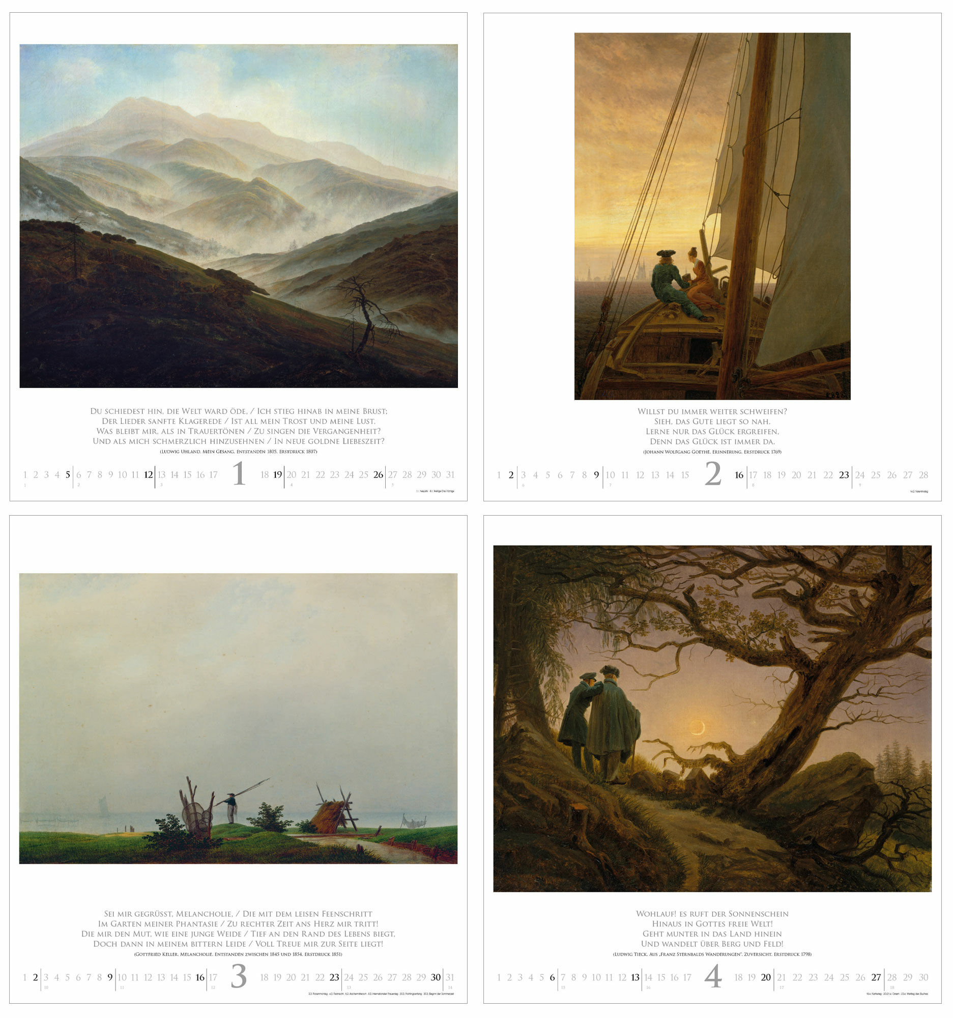 Buy Artist calendar 2025 by Caspar David Friedrich ars mundi