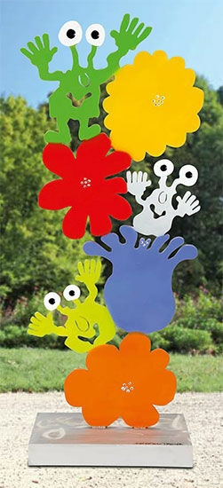 Trädgårdsskulptur "Monster Flower Dance" von Patrick Preller