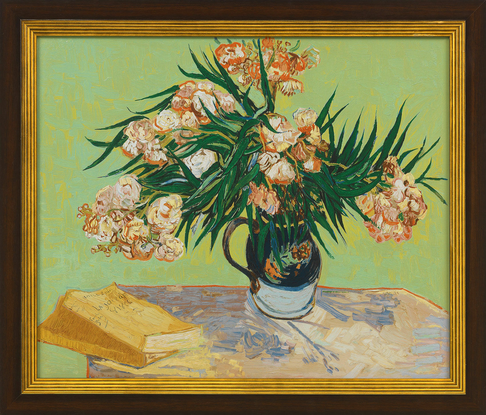 Bild "Vas med Oleander" (1888), inramad von Vincent van Gogh