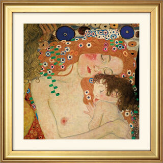 Målning "Mor och barn" (1905), inramad von Gustav Klimt