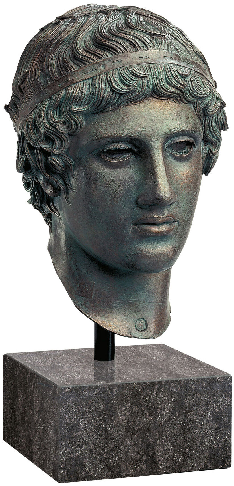 Ephebe Head "Ungdom med segerfilé", version i brons